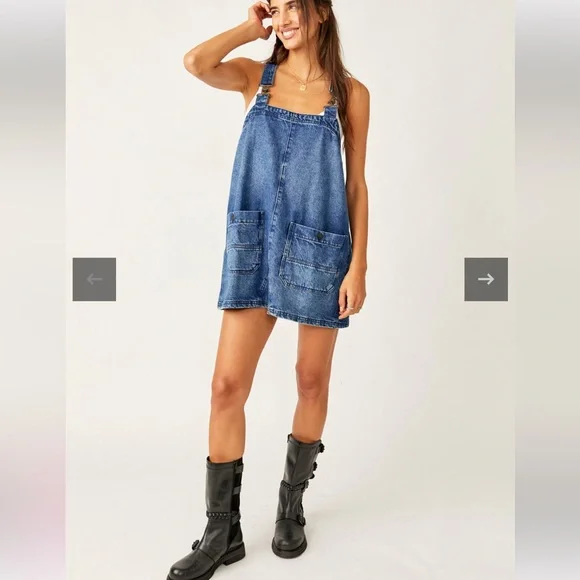 Free People We The Free Overall Smock Mini Dress - Picture 4 of 10